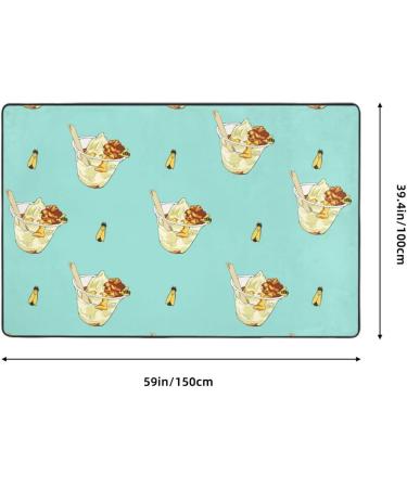 Flannel Carpet Honey Sundae Picture 60 x 39 in Non-Slip Durable Suitable for Living Room and Office Bedroom - Buy Online on GoSupps.com