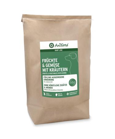 AniForte Barf Additive for Dogs Fruits and Vegetables with Herbs 5 kg – Natural Product – Gluten-Free Barf Food Supplement, Flakes without Artificial Additives, 100% Natural Supplement