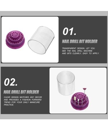Housoutil Grinding Head Storage Box Nail Drill Bits Stand Holes Drill Bits Displayer Tote Organizer Insert Nail Drill Bit Stand Nail Drill Bit Holder Nail Bit Bracket Box Tricolor Pp Plastic - Buy Online on GoSupps.com