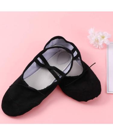 Healifty Women's Black Leather Ballet Flats - Size 43 | Full Sole Dance & Yoga Shoes - Buy Online on GoSupps.com