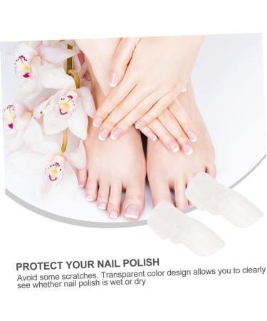 Housoutil 30pcs Nail Case Manicure Art Varnish Protector Manicure Nail Finger Nail Protector Nail Varnish Tip Nail Polish Varnish Tip Nail Protectors Skincare Tool Plastic Manicure Set White 4x2cm White - Buy Online on GoSupps.com