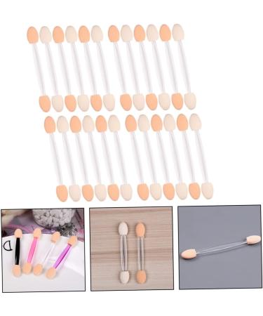 SOESFOUFU 50pcs Two-color Eyeshadow Brush Professional Eyeshadow Accessories Concealer Latex Head White - Buy Online on GoSupps.com