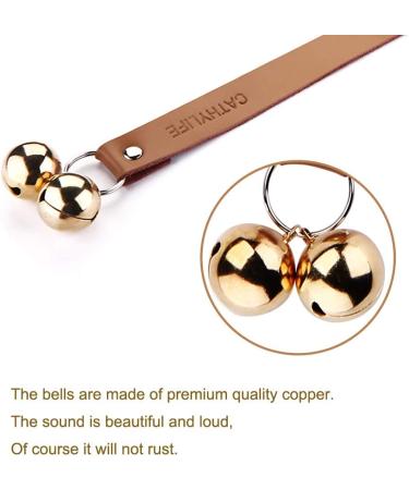 CATHYLIFE Dog Doorbells | Puppy Potty Training Bells | Premium Quality Adjustable Brown Leather | 10 Bells - Buy Online on GoSupps.com