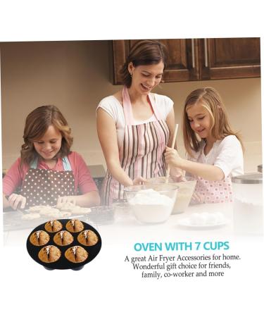 OUNONA 6 Pcs Silicone Cake Cup Silicone Cupcake Pan Air Fryer Cupcake Mold Popsicle Mould Nonstick Cupcake Pan Cakes Silicone Mold Silicone Cupcake Mold Dessert Cups Muffin Electric Fryer 21X21X4.5CMx3pcs Blackx3pcs - Buy Online on GoSupps.com
