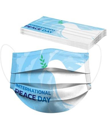 10-Piece Adult Mouth Protection - Breathable One-Way 3-Layer Face Masks with World Peace Pigeon Design - Colorful Bandana Scarves for Men - Buy Online on GoSupps.com