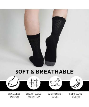 ZAKASA Diabetic Socks for Men & Women - Cotton Non-Binding Ankle Socks Extra Wide Loose Top (4 Pairs Sizes 5-9 | 10-13) - Comfortable & Supportive - Buy Online on GoSupps.com