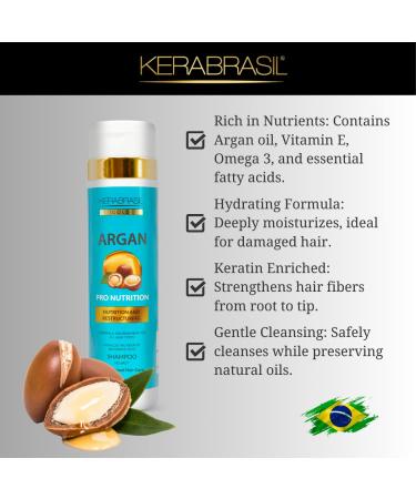 Argan Oil Nourishing Shampoo 300ml | Revitalize Hair Add Shine & Softness | Keratin-Enriched Vitamins & Essential Fatty Acids - Buy Online on GoSupps.com