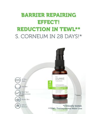 Purest Solutions Vitamin B Complex Serum - Niacinamide 10% | Anti-Redness Restorative | Vegan Cruelty-Free Eco-Friendly - Shop Internationally - Buy Online on GoSupps.com