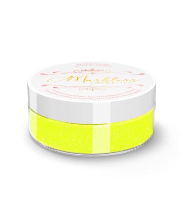 MARBLERS Cosmetic Grade Fine Neon Glitter Fluorescent Yellow 0.18oz (5g) | Fine | Non-Toxic | Vegan | Cruelty-Free | Eyeshadow Nail Polish Nail Art | Festival Rave & Party Makeup | Body & Face Neon Glitter 5g Neon Fluorescent Yellow