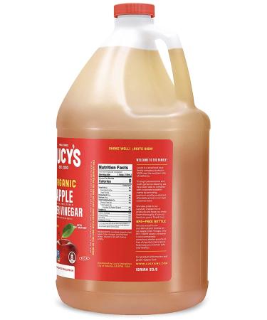 Lucy's Family Owned USDA Organic NonGMO Raw Apple Cider Vinegar - Unfiltered, Unpasteurized, With the Mother (Gallon) | 128 Fl Oz - Buy Online on GoSupps.com