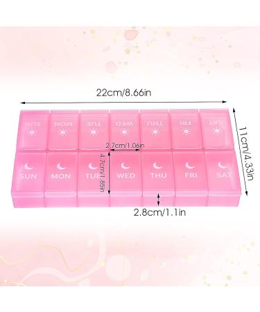Buy WLLHYF AM/PM Large Pill Organizer - 7-Day Weekly Pill Storage Case for Vitamins & Supplements - Big Capacity Pink | International Shipping Available - Buy Online on GoSupps.com