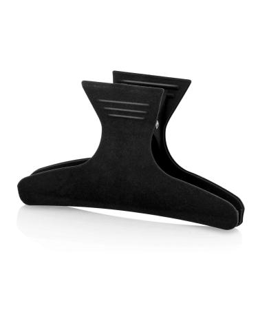 6x hair clip 8 cm carbon hair clips sectioning clip hair clips black