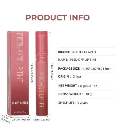  Beauty Glazed Beauty Glazed 6-Piece Peel-Off Lipstick Set - Lip Pencil - Long-Lasting Lip Stain - Natural Makeup - Buy Online on GoSupps.com