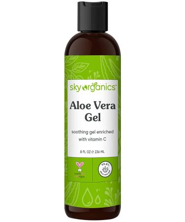 Sky Organics Aloe Vera Gel 8 fl oz - 100% Pure & Natural Moisturizer - Buy Online on GoSupps.com