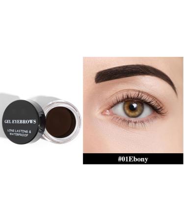 Colorful eyebrow cream waterproof three-dimensional stereotypes above the color eyebrows (01) - Buy Online on GoSupps.com