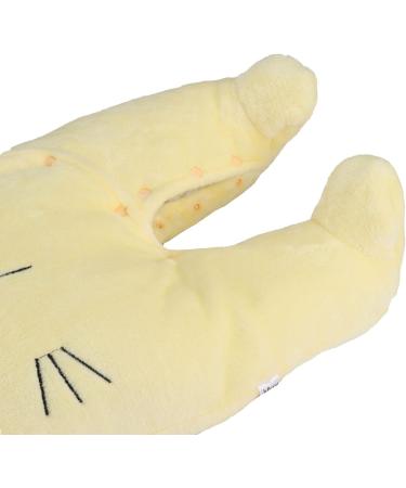 JiAmy Newborn Baby Winter Hooded Romper Fleece Snowsuit Jumpsuit - Cartoon Cat Outfit | 9-12 Months Yellow - Buy Online on GoSupps.com