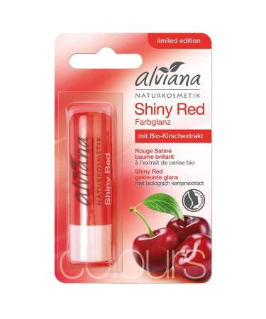 Shiny Red Glossy Balm With Organic Cherry Extract 4.5g Alviana