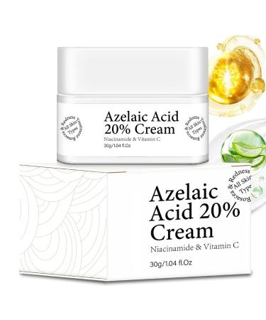 20% Azelaic Acid Serum Cream Azelaic Acid Cream Face Serum Skin Care Beauty with Niacinamide & Vitamin C Reduces Blackheads Acne Rosacea
