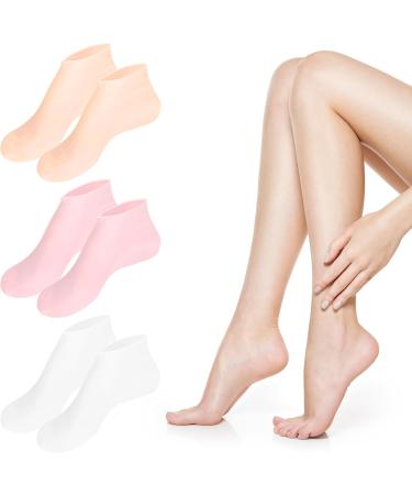 3 Pairs Silicone Moisturizing Socks for Women Silicone Socks for Dry Cracked Feet Women Happy Feet Socks for Women Anti Slip Aloe Moisturizing Socks for Dry Cracked Feet Foot Care for Women - Buy Online on GoSupps.com