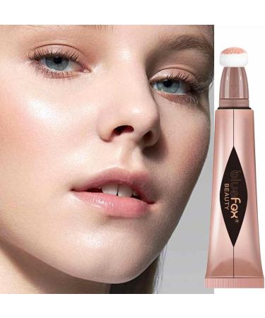 Liquid Wand - Face Highlighter Blushes Stick with Cushion Applicator Super Silky Blushes Smooth Shimmer Highlighter Beauty Wand for Face Cheekbone Glow Pochy Highlight #06 - Buy Online on GoSupps.com