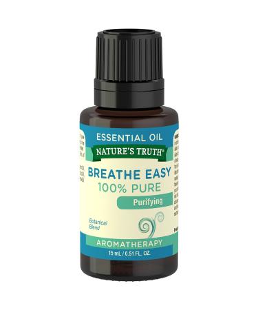 Nature's Truth Essential Oil, Breathe Easy, 0.51 Fl Oz, Clear (NT5541)