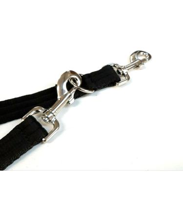 Double Ended Dog Training Lead Police Style Adjustable Leash 5ft (1.5 Metres) Multi-Functional In Air Webbing (Black 25mm Air Webbing) 25mm Air Webbing Black - Buy Online on GoSupps.com