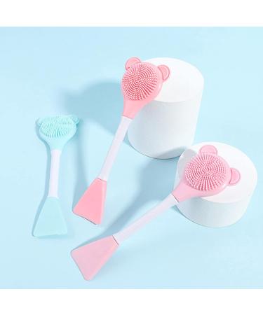 Dual End Silicone Face Scrubber & Lip Exfoliator Brush - Easy to Clean Men & Women Cleansing Tool - Buy Online on GoSupps.com