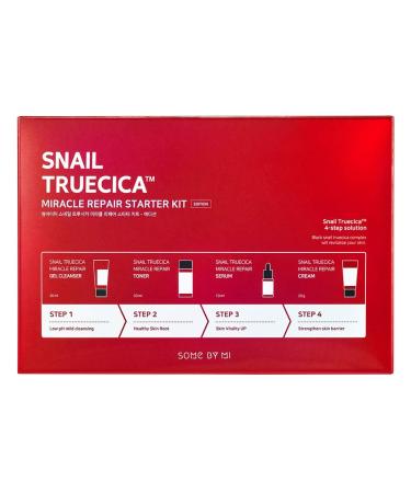 SOME BY MI Snail Truecica Miracle Repair Starter Kit | Best Damaged Skin Solution for Sensitive Skin | Toner Serum Gel Cleanser Cream - 100% E-commerce Shipping Worldwide - Buy Online on GoSupps.com