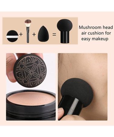 BB Mushroom Head Air Cushion CC Cream Foundation Cover Concealer Makeup - 2 Pack, Natural Tone | Moisturizing, Brightening Liquid Formula for Even Skin Tone - Buy Online on GoSupps.com