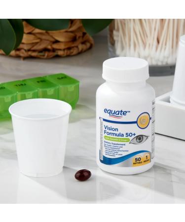 AGILIPET Equate Vision Formula 50+ Lutein Zeaxanthin Omega-3 Softgels for Adults 50+ 50 Count Sticker - Buy Online on GoSupps.com