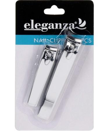 Eleganza Nail Clippers Set of 2 8 & 6 cm Nail Cutter for Foot Nails and Fingernails - Buy Online on GoSupps.com
