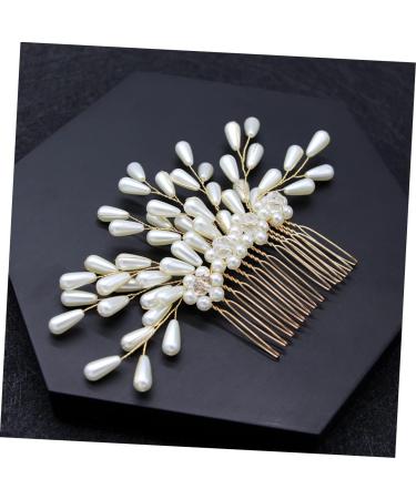 Ipetboom Bridal Headpiece Barrettes for Women Pearls Flower Hair Pearl Hair Comb Hair Combs for Women Hair Claw Clips for Women Bridal Hair Clip Tiara Bridesmaid Wedding Hair Accessories - Buy Online on GoSupps.com