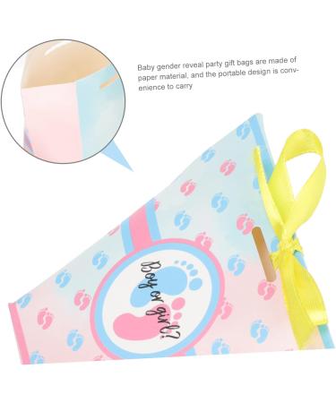 HOMSFOU 60 Pcs Blue Goodie Bags Popcorn Gift Kids Goodie Bags Gift Wrapping Bags Aunt and Uncle Pregnancy Announcement Boy Gift Bag Shower Favors Bag Boy Girl Pack Paper - Buy Online on GoSupps.com