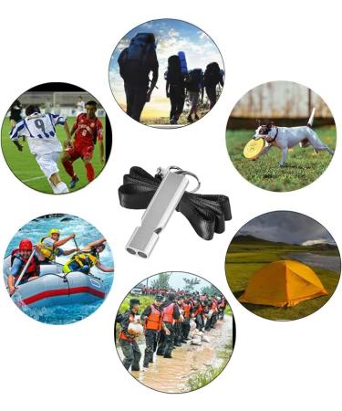 Liaogo 2PCS Double Tube Emergency Whistles with Carabiner and Lanyard - Loudest Survival Whistle for Outdoor Safety - Buy Online on GoSupps.com