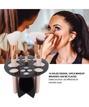 Portable Makeup Brush Drying Rack | 14 Holes Acrylic Holder for Nail & Paint Brushes | Essential Storage for Makeup Artists & Lovers - Buy Online on GoSupps.com
