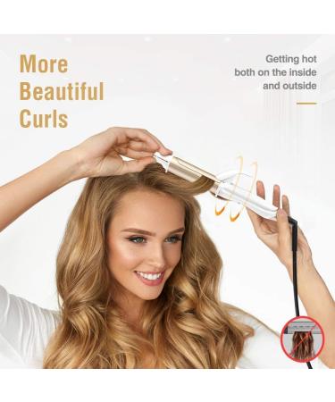 Travel Curling Iron & Mini Flat Iron 2-in-1 | Dual Voltage Hair Straightener for Travel - White - Buy Online on GoSupps.com