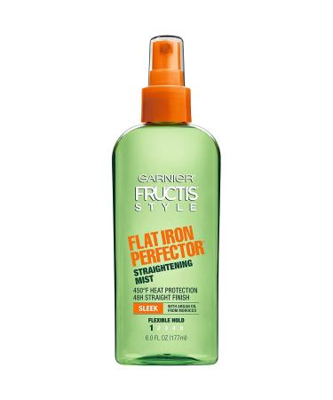Garnier Fructis Style Sleek & Shine Flat Iron Perfector Straightening Mist 6 oz (Pack of 2)