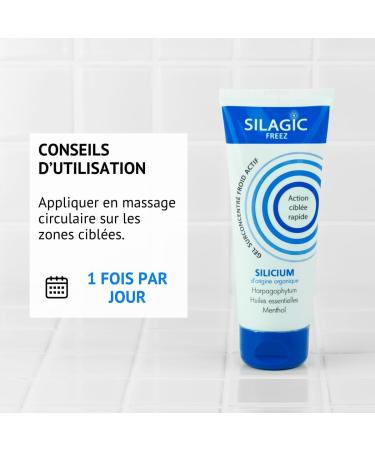 SILAGIC - Gel de Massage Effet Froid Articulations & Muscles - Coups Chocs & Jambes lourdes - Silicium Harpagophytum Menthol & Huiles Essentielles - Action Cibl e - Fabriqu en France - 100 ml - Buy Online on GoSupps.com