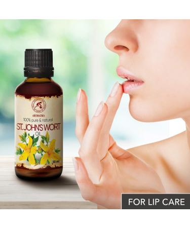 St. John's Wort Oil 50ml - Pure Hypericum Perforatum for Face Body & Hair Care - Premium Red Oil - International Shipping - Buy Online on GoSupps.com