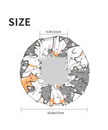 Orange Cats Printed Shower Cap - Waterproof Reusable Bath Cap for Women, Men, Boys, and Girls | Spa Salon Essential - Buy Online on GoSupps.com