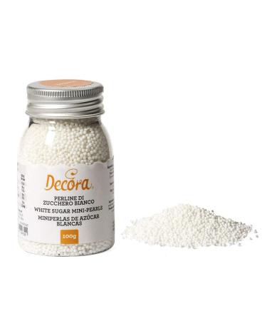 Decora 2081096 100G White Sugar Pearls Premium Decoration for Baking & Desserts | International Shipping Available - Buy Online on GoSupps.com