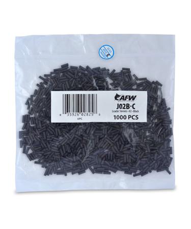 American Fishing Wire Single Barrel Crimp Sleeves Black 100 Pieces, 0.047 -Inch Inside Diameter