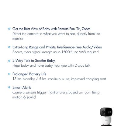 Panasonic Baby Monitor with Camera and Audio | 3.5 Color Video Monitor | Long Range | Secure Connection | 2-Way Talk | Soothing Sounds | Remote Pan Tilt Zoom | KX-HN4101W (White) - Buy Online on GoSupps.com