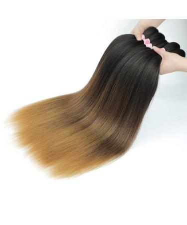 20 Inch Pre Stretched Ombre Braiding Hair Pack of 10 - Itch Free Soft Yaki Synthetic Hair for Black Women | 3 Tone 1B/30/27 Ombre Braiding Hair - Buy Online on GoSupps.com