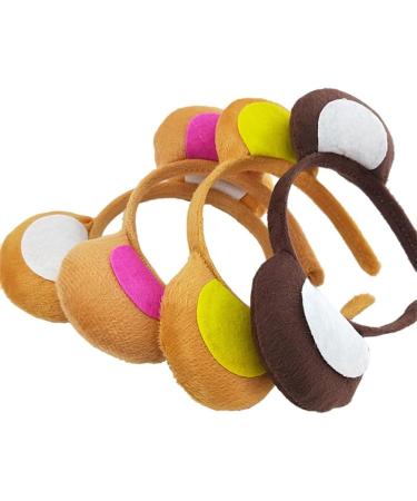 Bottone Cartoon Animal Headbands Stage Monkey Ears Hair Hoop Ears Makeup Hairband Cartoon Headwear Party Accessory Coffee monkey white - Buy Online on GoSupps.com