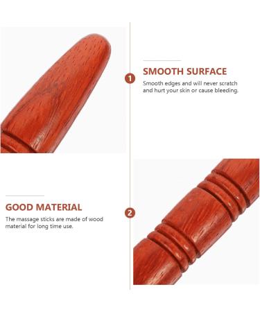 Fomiyes Thai Massage Stick Set | 2-Piece Reflex Zone Wooden Health Tool for Hand Face & Body Massage - Buy Online on GoSupps.com