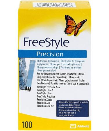 Buy Freestyle Precision Blood Glucose Test Strips - 100 Pcs | International Shipping Available - Buy Online on GoSupps.com