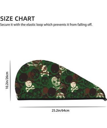 Buy Camouflage Skull Hair Towel Wrap | Quick Drying Towel Turban for Effortless Hair Care - Buy Online on GoSupps.com