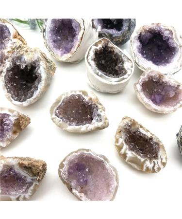 Beautiful 1 Pack Natural Crystal Colored Agate Geode Cut Crystal Cluster Stones Full of Texture - Buy Online on GoSupps.com
