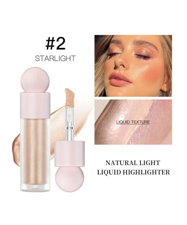 Ardorlove Liquid Highlighter Makeup - Natural Brightening Luminizer for Face & Body | Long-Lasting, Moisturizing Formula | Women & Girls Highlighter Makeup - 02 Starlight - Buy Online on GoSupps.com